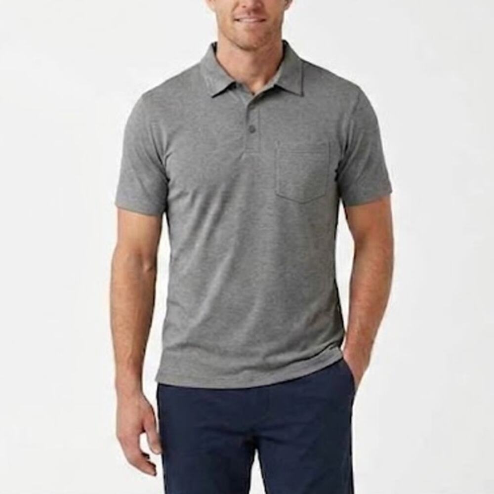 Stio Divide Dri Release Polo Shirt Mens XL Gray Heathered Technical Golf Outdoor